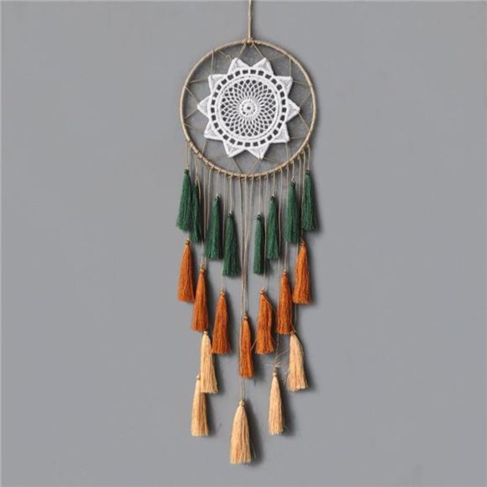 Macrame Dream Catchers for Bedroom - Tassel Wall Hanging Handmade Dreamcatchers